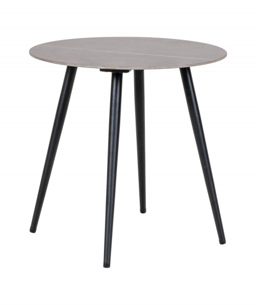 Agate sidebord i grå med keramik bordplade i Ø45 cm