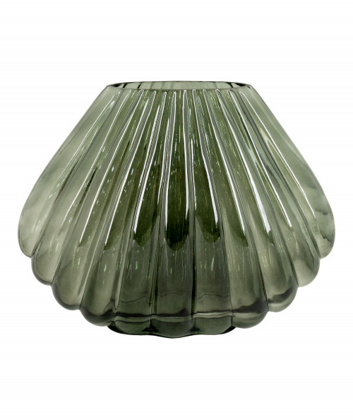 Francine vase i mundblæst grøn glas
