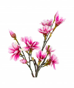 Kunstig magnoliatræ med flotte rosa blade - 75cm høj
