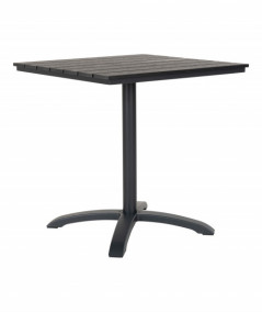 Cafébord i nonwood med sorte ben - 70x70 cm