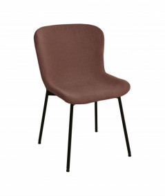 Bernadette spisebordsstol  i rust farve med sorte ben