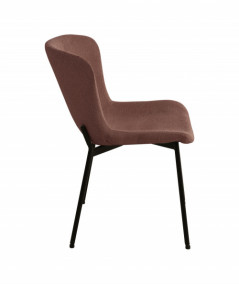 Bernadette spisebordsstol  i rust farve med sorte ben