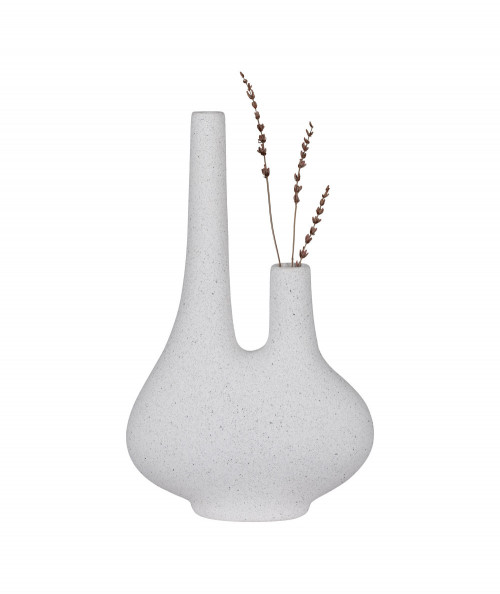 Charlot vase i hvid keramik