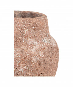 Lydie krukke i brun cement Ø13,5x15,5 cm