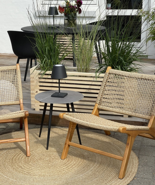 Tralle plantekasse i natur 110x32x43