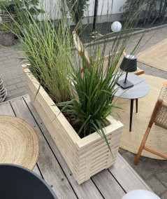 Tralle plantekasse i natur 110x32x43