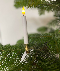 10 stk. LED juletræslys med fjernbetjening