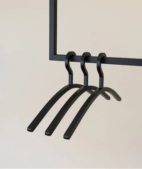 Carree bøjler i sort - sæt af 3 stk.