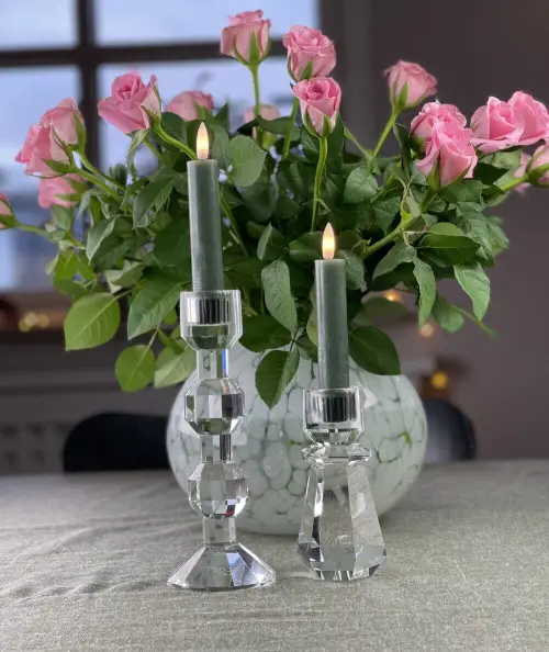 LED Stagelys i grøn 2 stk. 11 cm. i højde