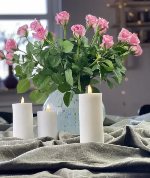 LED Bloklys i sand 1 stk 6x15 cm