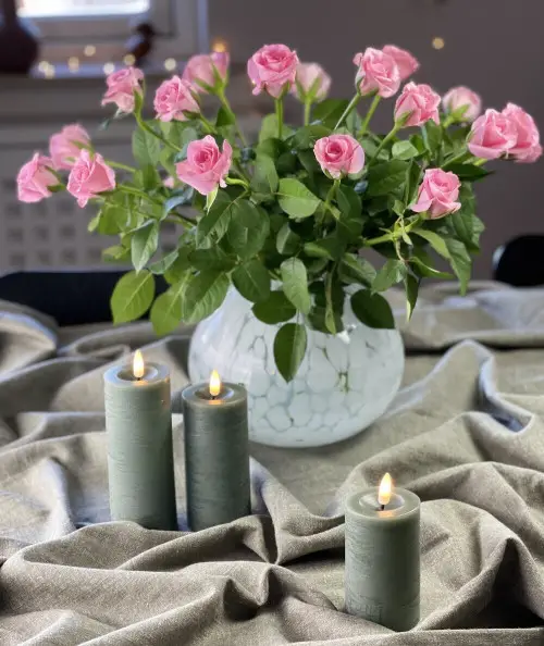 LED Bloklys i grøn 1 stk 6x10 cm