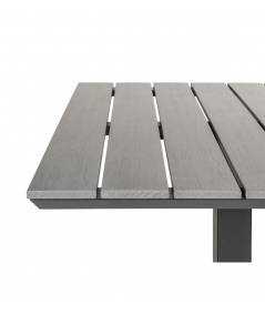 Cafébord i nonwood med sorte ben - 70x70 cm