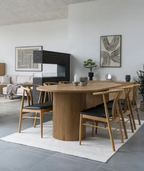 Boavista spisebord i natur 100x210x75 cm