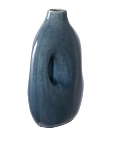 Keramik vase i blå18,5x9,5x24,5 cm