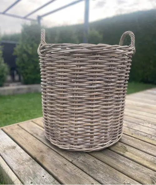 Helena rattan kurv med indvending plastik - ø50 cm