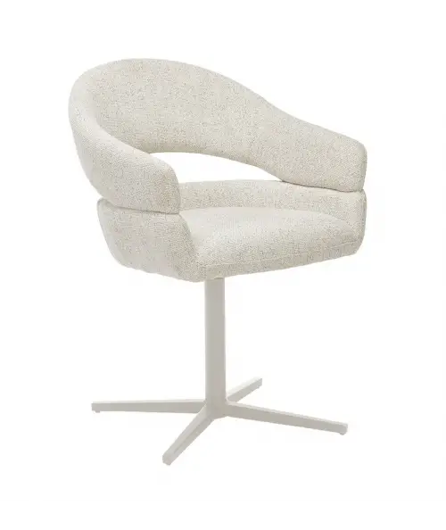 Dover spisebordsstol med drejefod i lysegrå med grå ben