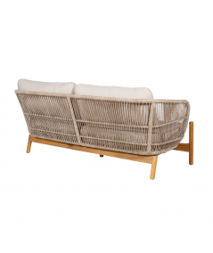 Terracina loungesofa i akacietræ og beige hynder