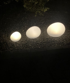 Solcelle sten - sæt af 3 lamper