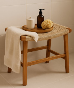 Derby Fodskammel - Fodskammel, teak/polyrattan, natur
