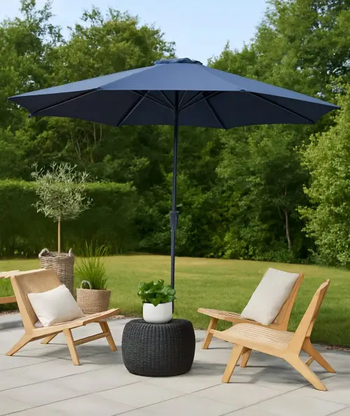 Houston parasol i sort