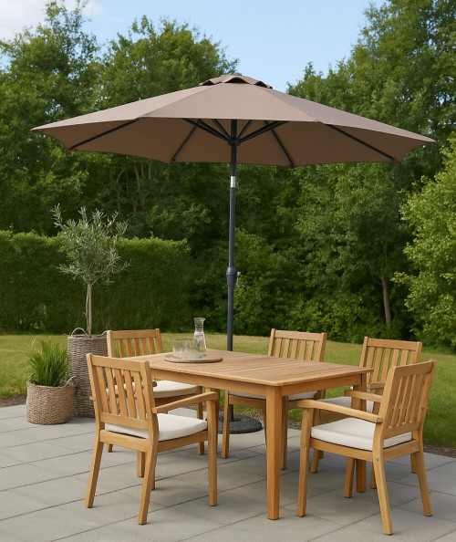 Houston parasol i sand