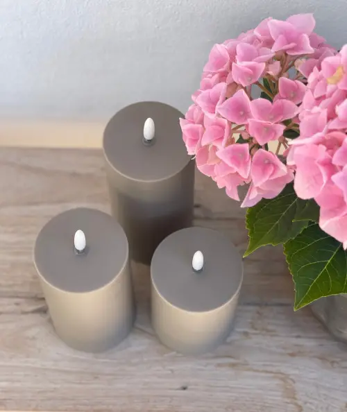 Bloklys i sand - 3 stk. til udendørsbrug