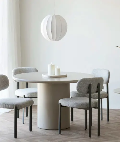 Rund coventry pendel i hvid - ø40