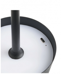 Bradford genopladelig bordlampe i sort