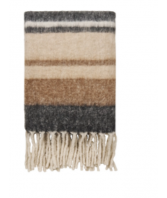 Carmel sort/brun plaid i uld mix