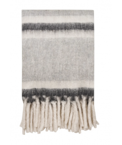Carmel plaid i uld og mix grå/hvid