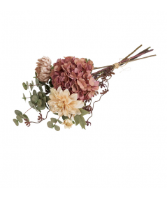 Dahlia buket - kunstig blomsterbuket i smukke farver