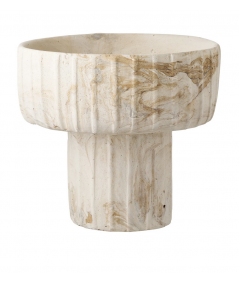 Skulpturel vase i brun/beige