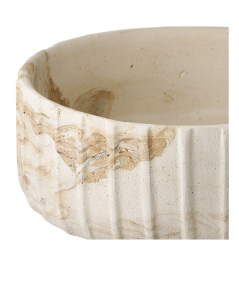 Skulpturel vase i brun/beige