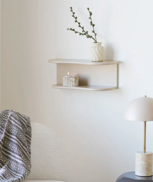 Botta dobbelt væghylde i beige