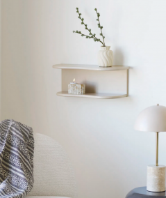 Botta dobbelt væghylde i beige
