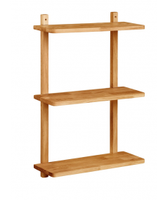 Væghylde i egetræ med 3 hylder