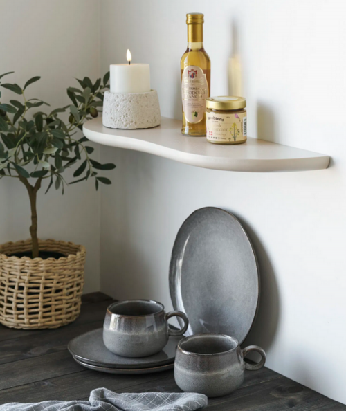 Botta enkel væghylde i beige