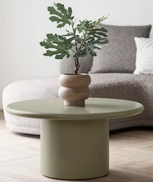 Nagano rund sofabord i olivengrøn