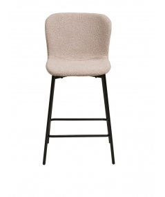 Maceda barstol i beige bouclé m. sorte ben