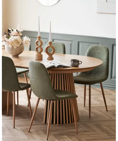 Osaka og Stockholm spisebordssæt m. 6 spisebordsstole