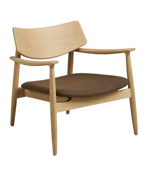 Olvera loungestol i natur/brun og i egetræ