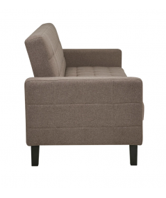 Milton sovesofa med opbevaring i brun m. sorte ben