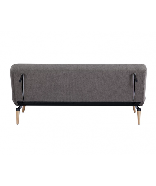 Swan sovesofa i brun m. natur ben