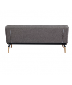 Swan sovesofa i brun m. natur ben