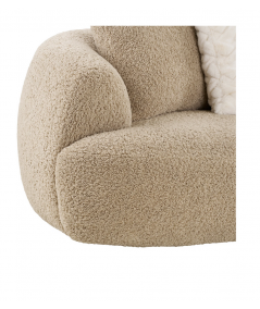 Dali sofa i lysebrun m. 4 puder