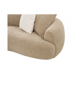Dali sofa i lysebrun m. 4 puder
