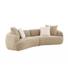 Dali sofa i lysebrun m. 4 puder