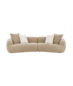 Dali sofa i lysebrun m. 4 puder