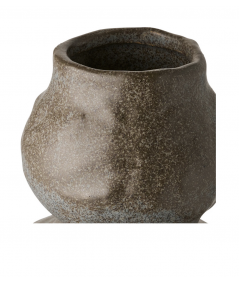 Vase i mørkegrå keramik