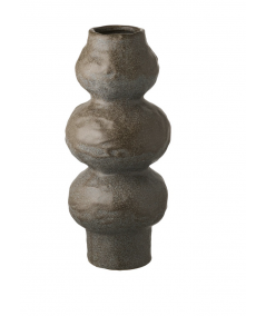 Vase i mørkegrå keramik